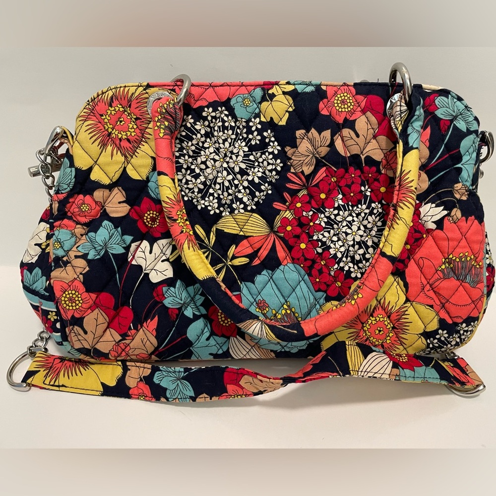 Vera Bradley Satchel/Shoulder Bag in Happy Snails EUC
